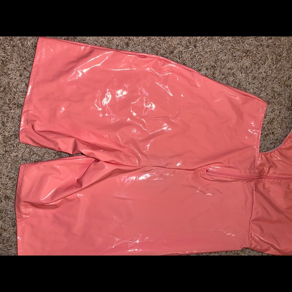 Fashion Nova “ Slick Operator Latex Biker Romper “ - Picture 5 of 7